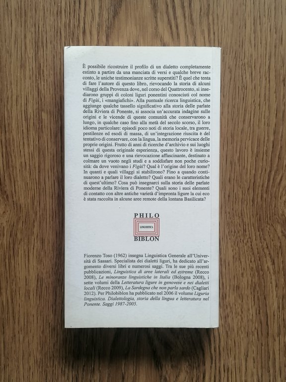 Le Parlate Liguri Della Provenza Libro Dialetto Figun Fiorenzo Toso …