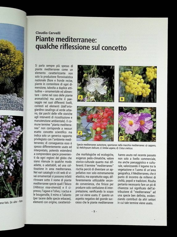 Le piante mediterranee autoctone nel settore ornamentale e paesaggistico