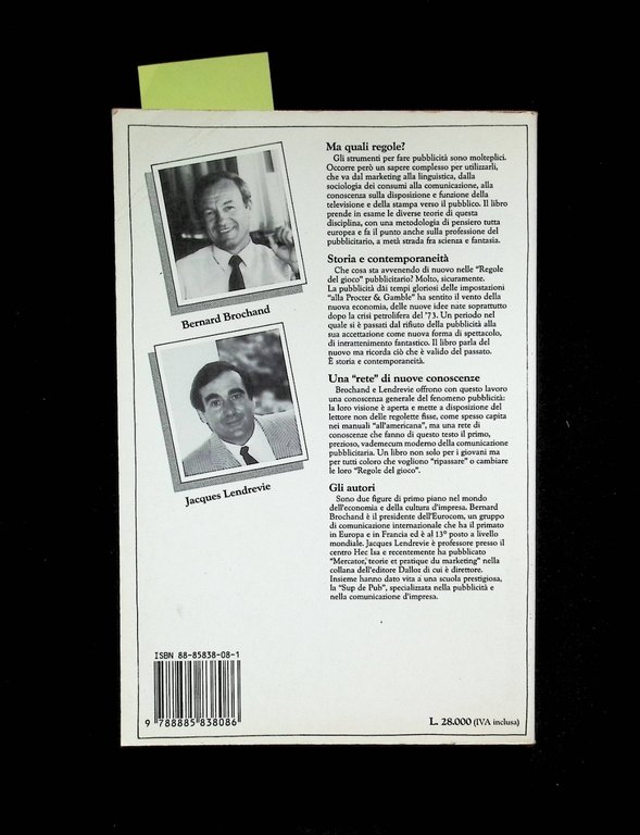 Le Regole Del Gioco Le Publicitor Libro Brochand Lendrevie Lupetti …