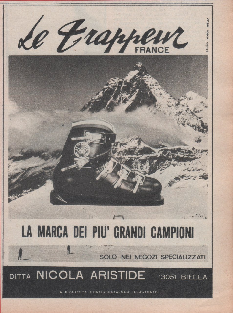 Le Trappeur. La marca dei più grandi campioni. Advertising 1968 | Immagine principale