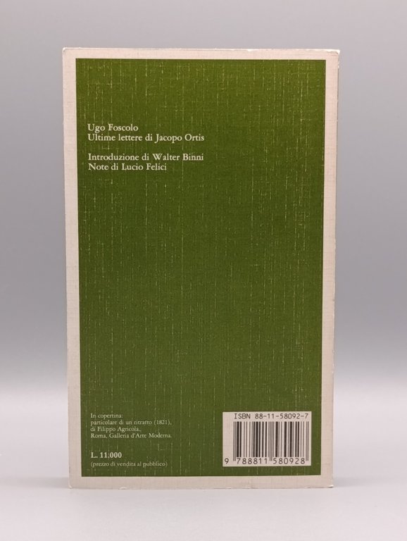 Le ultime lettere di Jacopo Ortis