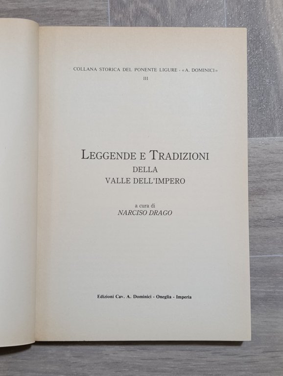 Leggende e Tradizioni della Valle dell'Impero
