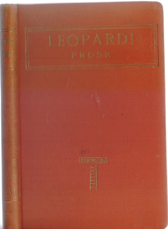 Leopardi Prose con uno studio di Pietro Giordani