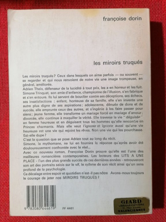 Les Miroirs Truques Libro Livre Françoise Dorin Flammarion 1982 lingua …