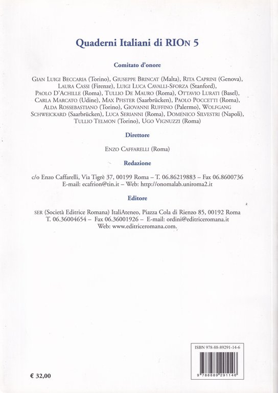 Lessico della lingua etrusca. Appellativi, antroponimi, toponimi