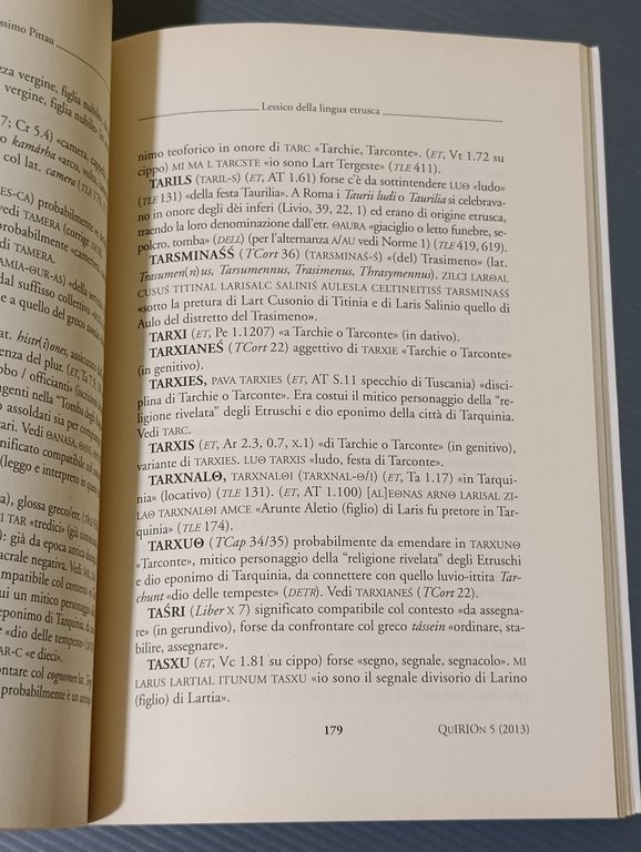 Lessico della lingua etrusca. Appellativi, antroponimi, toponimi