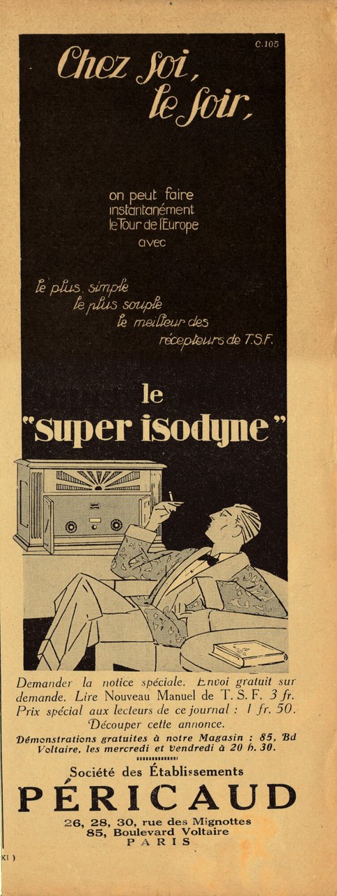 LeSuper Isodyne Pericaud. Advertising 1927 | Immagine principale