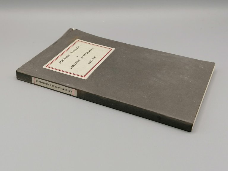 Lettere Editoriali - Libro Roberto Bazlen Adelphi 1968 Prima Edizione