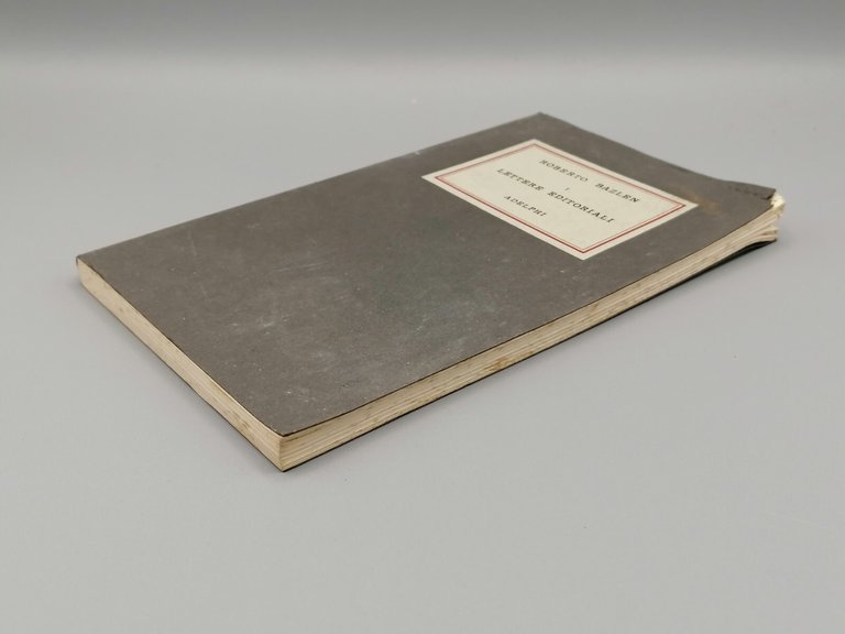 Lettere Editoriali - Libro Roberto Bazlen Adelphi 1968 Prima Edizione