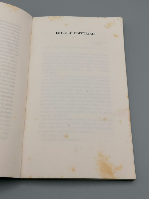 Lettere Editoriali - Libro Roberto Bazlen Adelphi 1968 Prima Edizione