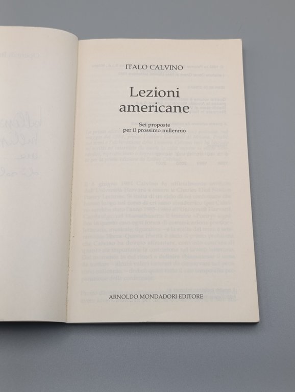 Lezioni americane. Sei proposte per il prossimo millennio