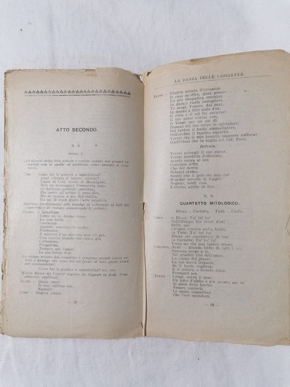 Libretto LA DANZA DELLE LIBELLULE Operetta in 3 atti Franz …