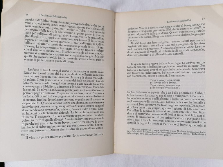 Libro AUTOBIOGRAFIA DI UNO SCHIAVO Miguel Barnet Einaudi 1968