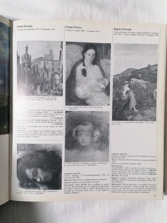 Libro CATALOGO BOLAFFI della pittura italiana dell'Ottocento n. 9 Marini …