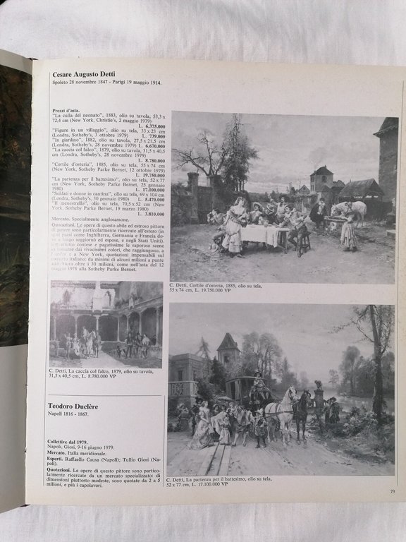 Libro CATALOGO BOLAFFI della pittura italiana dell'Ottocento n. 9 Marini …