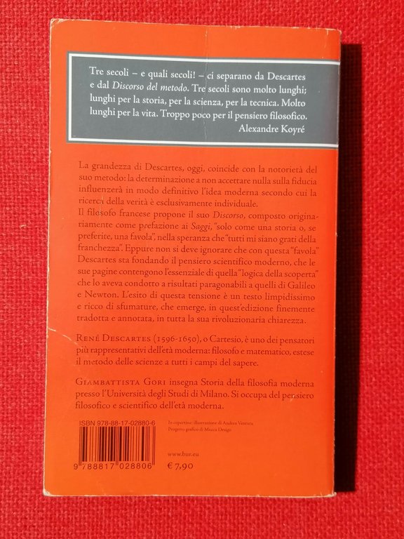 LIBRO DISCORSO DEL METODO Cartesio René Descartes Giambattista Gori - …
