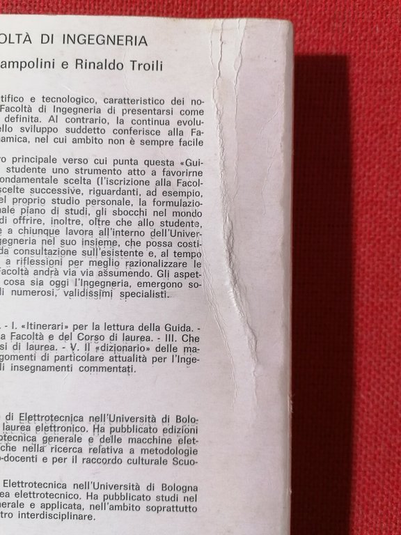 LIBRO Guida alla facoltà di Ingegneria Ciampolini Troili Il Mulino …