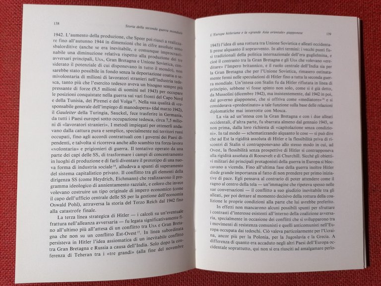 LIBRO Hillgruber STORIA DELLA 2^ GUERRA MONDIALE Laterza 1989