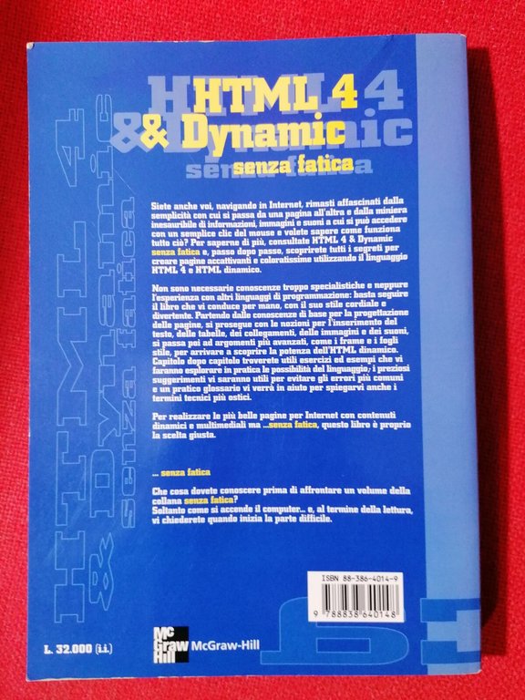 LIBRO HTML &amp; Dynamic Senza fatica Saverio Rubini McGraw-Hill 1998 …