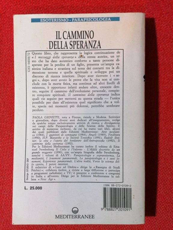 LIBRO Il Cammino della speranza di Paola Giovetti - Mediterranee …