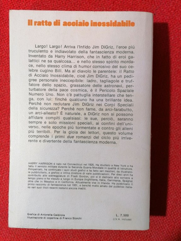 LIBRO Il ratto di acciaio inossidabile di Harry Harrison Armenia …