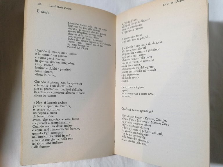 LIBRO Il sesto angelo David Maria Turoldo Mondadori 1976 Prima …