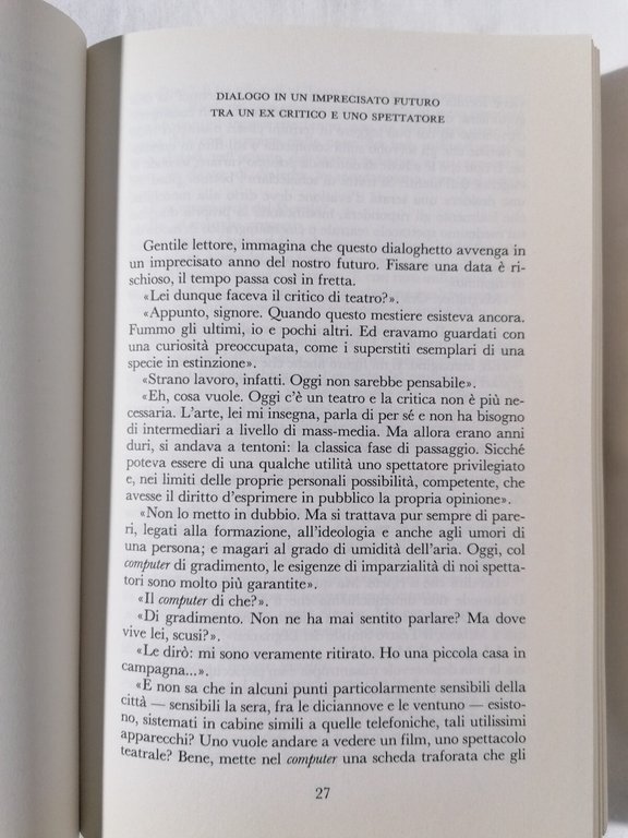 Libro L'ATTORE Roberto De Monticelli teatro 1^ edizione 1988 Orlando …