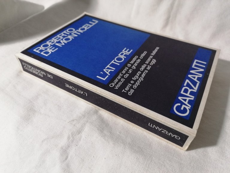 Libro L'ATTORE Roberto De Monticelli teatro 1^ edizione 1988 Orlando …