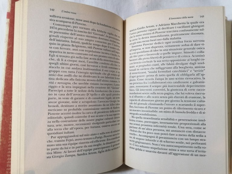 LIBRO L'ombra rossa di Enzo Bettiza, Mondadori 1^ edizione 1998 …