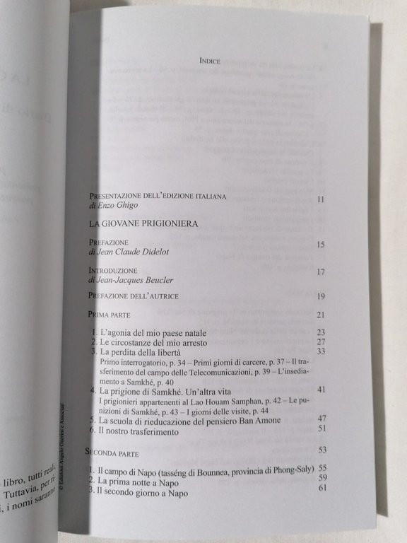 Libro LA GIOVANE PRIGIONIERA Diario di vittima del Laos comunista …