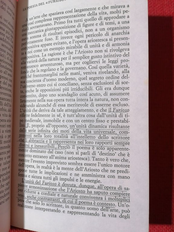 LIBRO Lanfranco Caretti ARIOSTO E TASSO Piccola Biblioteca Einaudi 1977