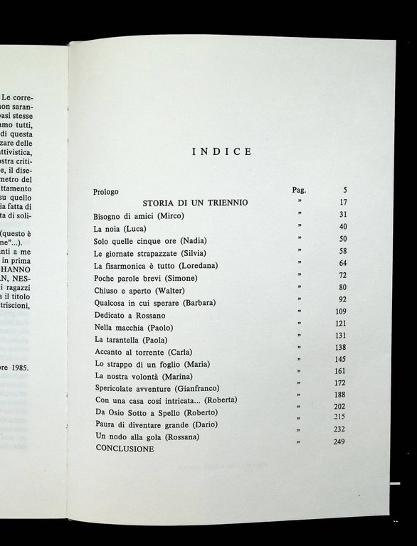 Libro Leggere in noi, Tre anni di scuola a Spello …