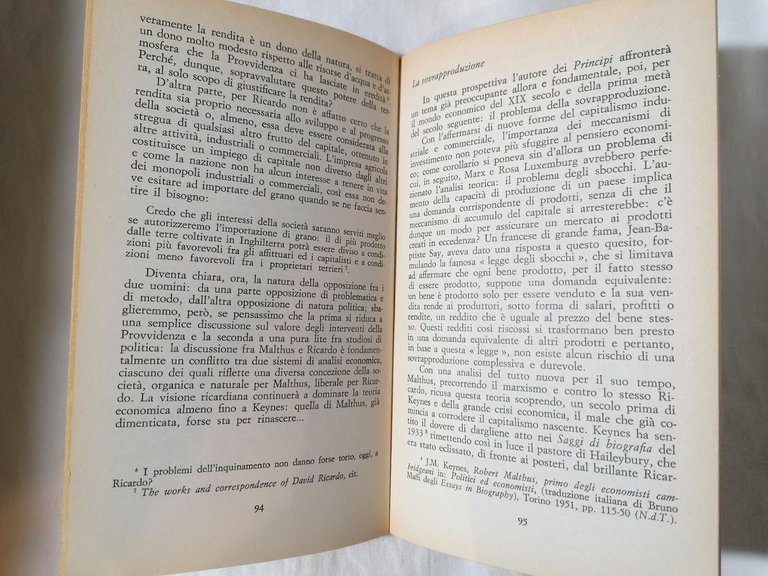 LIBRO MALTHUS POURSIN DUPUY LATERZA 1974 prefazione Giorgio Nebbia storia