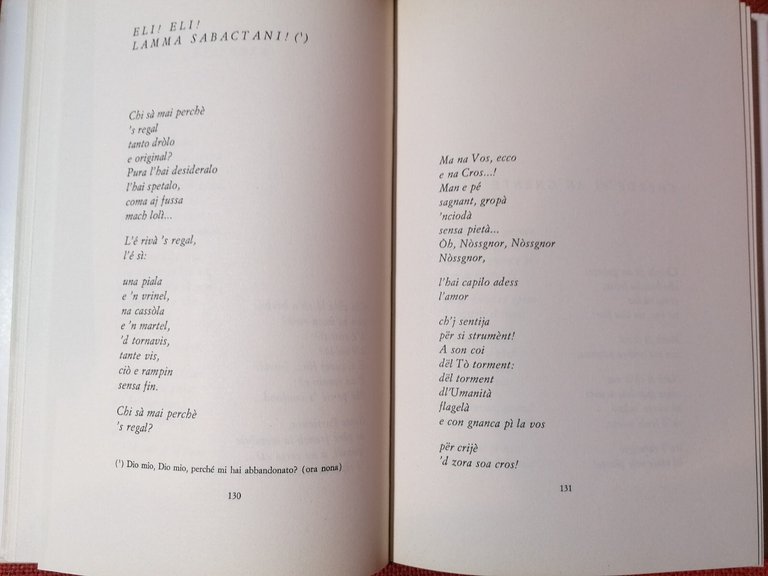 LIBRO Maria Ferrero POESIE PIEMONTESI Mariogros Tomasone 1970 Giovacchino Forzan