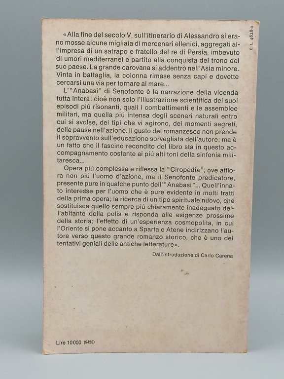 Libro Senofonte Anabasi Ciropedia Nuova Universale Einaudi 1977 Carlo Carena