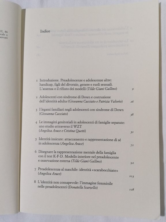 LIBRO Tilde Giani Gallino L'ALTRA ADOLESCENZA Bollati Boringhieri 2001 1^ …