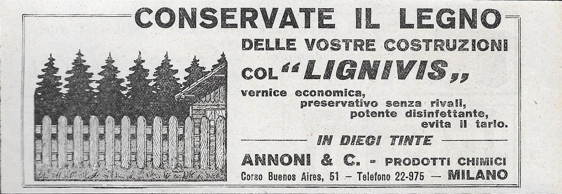 Lignivis - Conservate il Legno. Advertising 1928 | Immagine principale