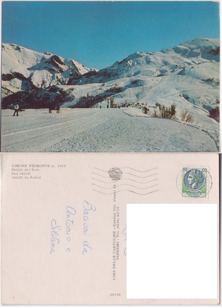Limone Piemonte. Skilift del Sole. Viaggiata | Immagine principale
