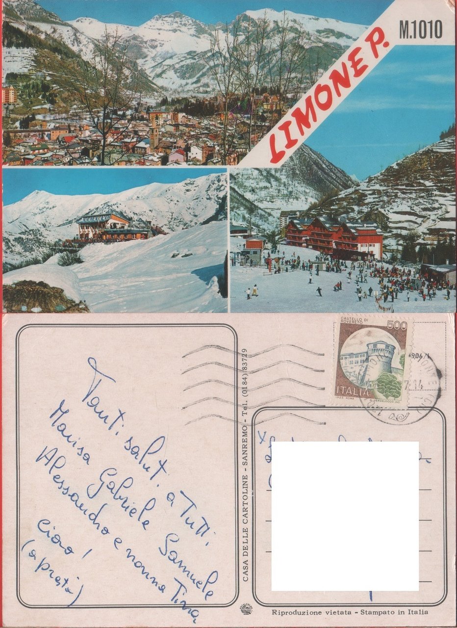 Limone Piemonte. Viaggiata 1987 | Immagine principale