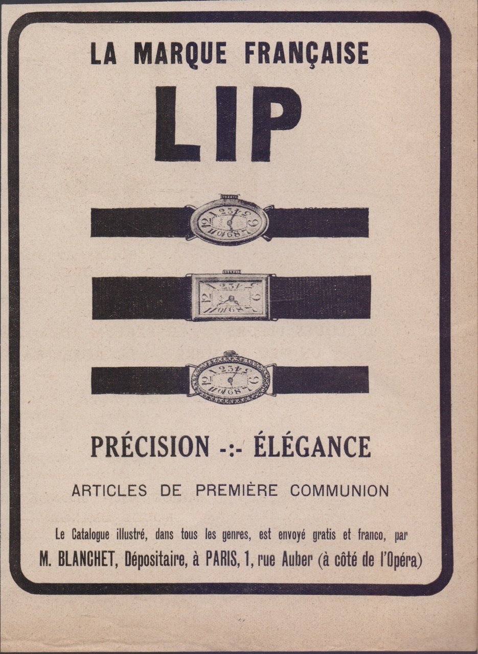 Lip, precison, elegance. Advertising 1923 | Immagine principale