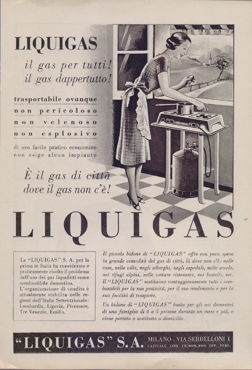 Liquigas. Advertising 1938 | Immagine principale