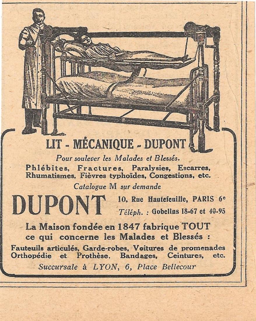 Lit mecaniques Dupont. Pubblicita 1923 | Immagine principale