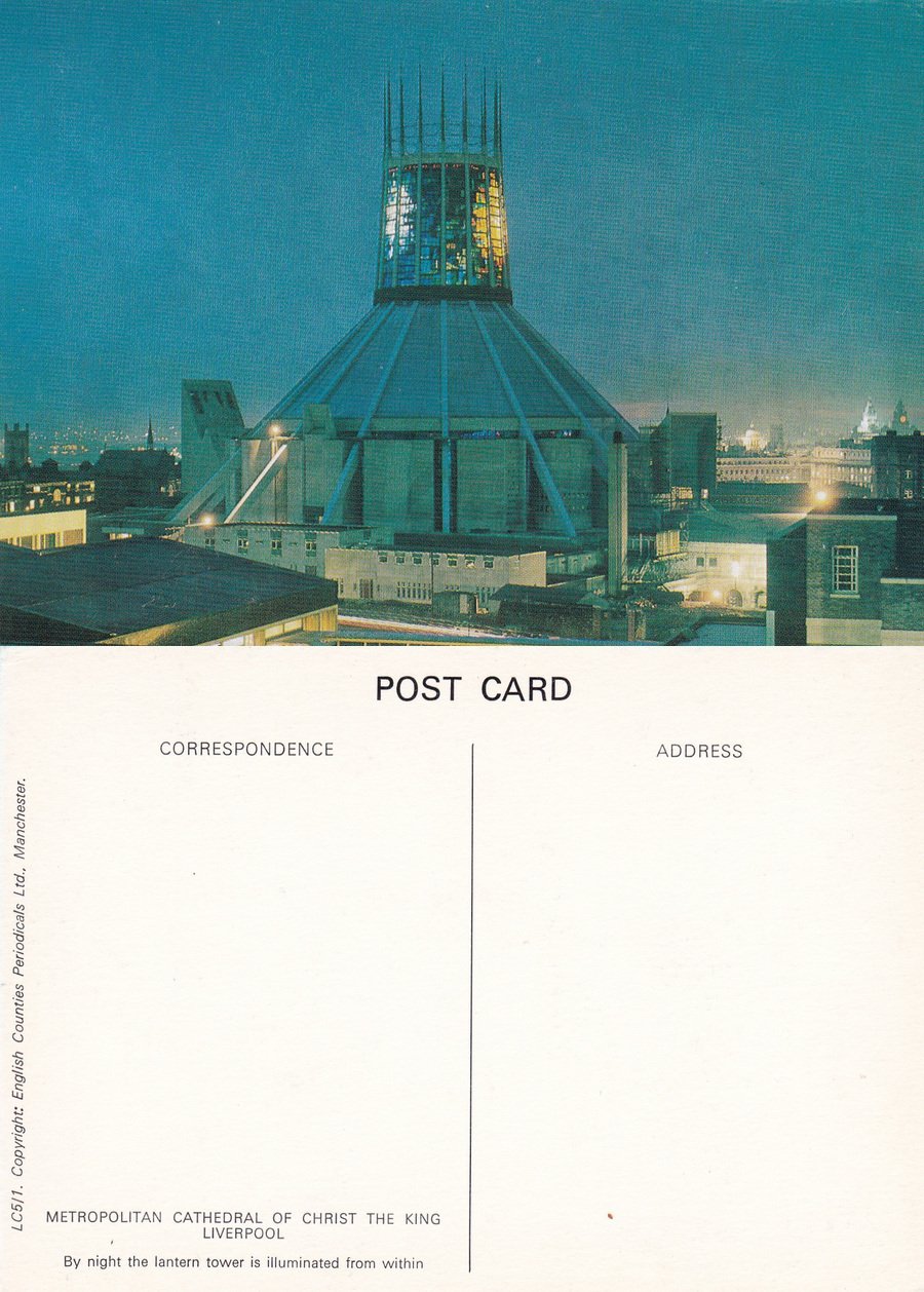 Liverpool. Metropolitan Cathedral of Christ the King. By night. Non … | Immagine principale