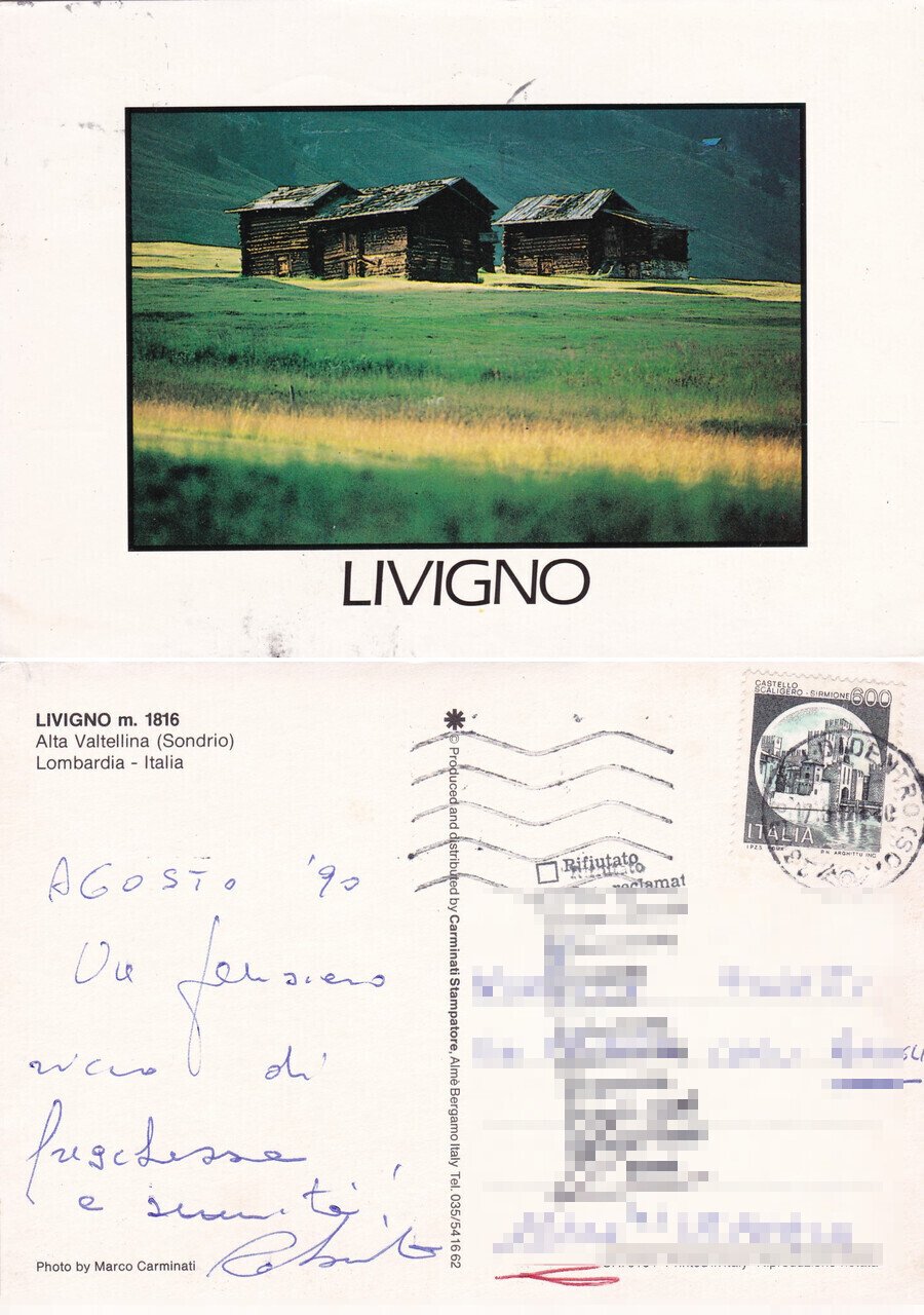 Livigno. Alta Valtellina - Viaggiata 1990 | Immagine principale