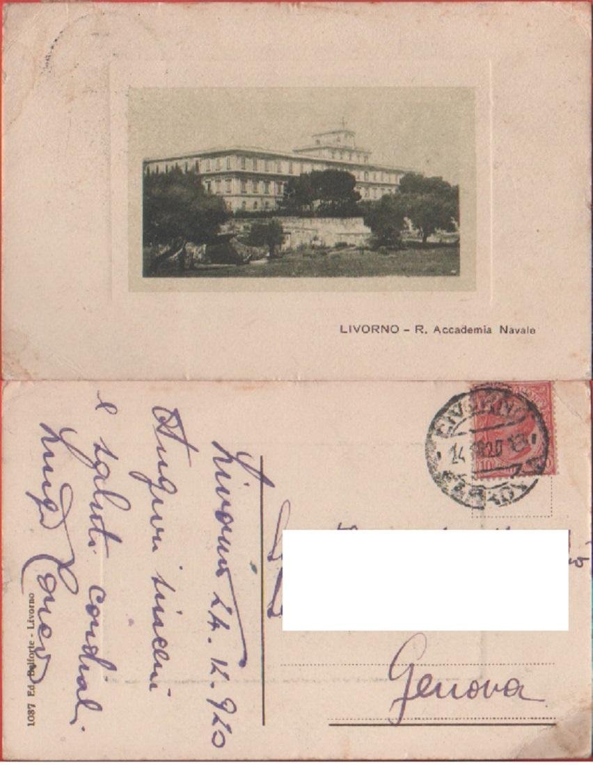 Livorno. R. Accademia Navale. Viaggiata 1920 | Immagine principale