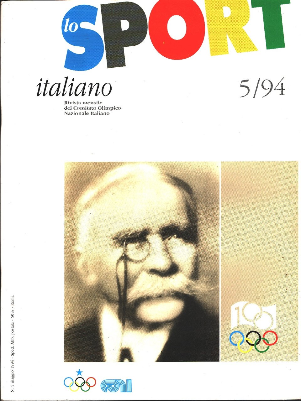 Lo sport italiano. Rivista mensile del CONI. 1994 n. 5 | Immagine principale