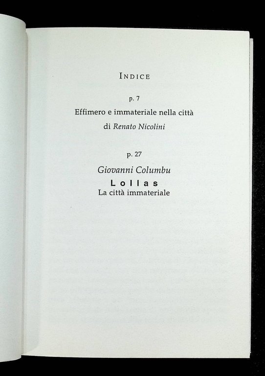Lollas la città Immateriale - Libro Giovanni Columbu, Cuec Nicolini …
