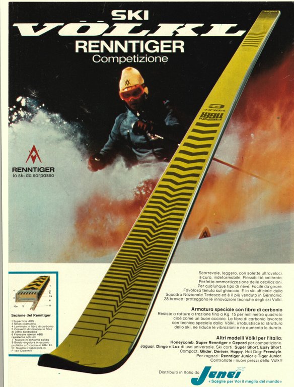 Look l'attacco prestigioso / Ski Volkl Rennntiger. Advertising 1976 | Immagine Gallery 2