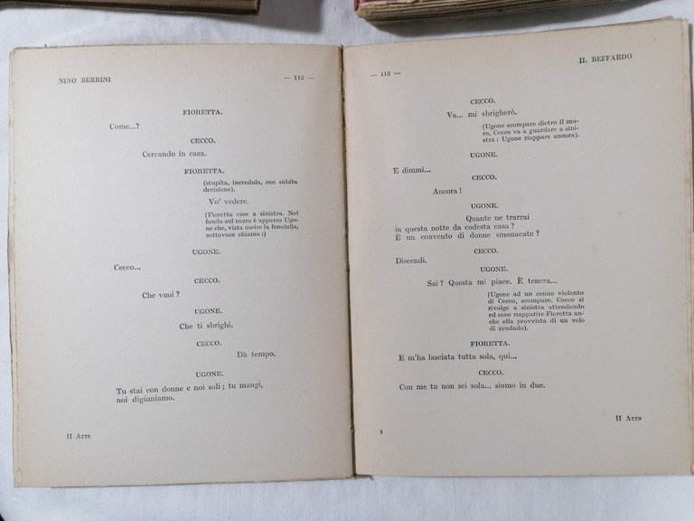 Lotto di tre libretti teatrali vecchi primi Novecento Nino Berrini …