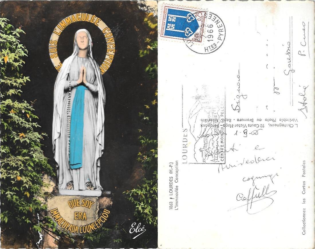 Lourdes. L'Immaculée Conception. Viaggiata 1966 | Immagine principale